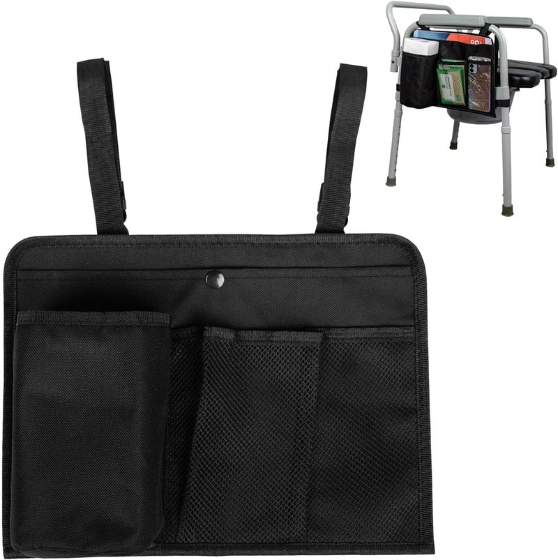 ZXMOBY Bedside Commode Chair Hanging Bag Organizer Pouch - Hanging Storage Bag for Toilet Paper, Wipes Tissues,Mobile Phones Fits Mobility Toilet Chairs,Chairs Caddy Portable Toilet Chair Accessories - Image 1